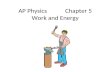 AP Physics Chapter 5 Work and Energy. Chapter 5: Work and Energy 5.1Work Done by a Constant Force 5.2 Work Done by a Variable Force 5.3 The Work-Energy.
