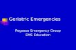 Geriatric Emergencies Pegasus Emergency Group EMS Education.