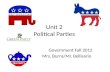 Unit 2 Political Parties Government Fall 2012 Mrs. Burns/Mr. Bellisario.