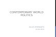 CONTEMPORARY WORLD POLITICS IULIIA STEPANETS 14.04.2015.