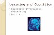 Learning and Cognition b Cognitive Information Processing b Unit 3.