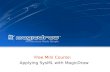 Free Mini Course: Applying SysML with MagicDraw. 2 What is SysML? OMG System Modeling Language (SysML) Developed by OMG and INCOSE, and AP233. Adopted.