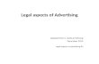 Legal aspects of Advertising Adapted from J. Scott Armstrong December 2014 Legal aspects of advertising-R2.
