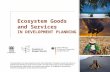 Ecosystem Goods and Services IN DEVELOPMENT PLANNING This presentation has been prepared as part of the publication “Ecosystem Goods and Services in Development.