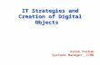 IT Strategies and Creation of Digital Objects Ashok Pathak Systems Manager, IIMK.