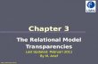 Chapter 3 The Relational Model Transparencies Last Updated: Pebruari 2011 By M. Arief .