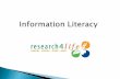 Background, definition of information literacy  Information seeking strategies (Google generation)  Information literacy & higher education  Instructional.