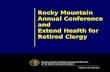 Rocky Mountain Annual Conference and Extend Health for Retired Clergy.