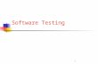 1 Software Testing. 2 Software Life Cycle Sommerville, 1992: D evelopment efforts are typically distributed as follows: Specifications / Design 30% -