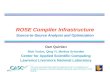 1 CASC ROSE Compiler Infrastructure Source-to-Source Analysis and Optimization Dan Quinlan Rich Vuduc, Qing Yi, Markus Schordan Center for Applied Scientific.