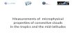 Measurements of microphysical properties of convective clouds in the tropics and the mid-latitudes.