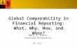 Global Comparability in Financial Reporting: What, Why, How, and When? Mary E. Barth Stanford University May 2012.