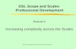 ESL Scope and Scales Professional Development Module 6 Increasing complexity across the Scales DECS Language & Multicultural Education Portfolio.