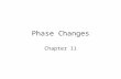 Phase Changes Chapter 11. Vaporization An endothermic process in which the intermolecular attractions of a liquid are broken releasing molecules as a.