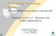 Power Plant Construction and QA/QC Sections 4.6 & 4.7 – Busway and Cable Applications Engineering Technology Division.