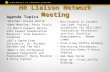 HR Liaison Network Meeting Agenda Topics Welcome: Roxane Walton Open Meeting: Patty Farris 12 Month Payment Option, USPS Exempt Compensation Balances: