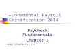 Fundamental Payroll Certification 2014 Paycheck Fundamentals Chapter 3 ANNE SCHAFROTH, CPP.