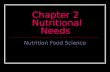 Chapter 2 Nutritional Needs Nutrition Food Science.