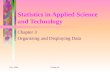 July, 2000Guang Jin Statistics in Applied Science and Technology Chapter 3 Organizing and Displaying Data.