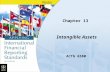 Intangible Assets ACTG 6580 Chapter 13. Objectives 1.Understand the key characteristics of an intangible asset 2.Recognition and initial measurement 3.Measurement.