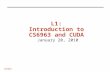 CS6963 L1: Introduction to CS6963 and CUDA January 20, 2010.