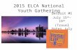 2015 ELCA National Youth Gathering Detroit MI July 15 th -19 th (Travel Dates July 14-20)