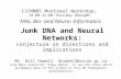 IJCNN05 Montreal Workshop, 19:00-22:00 Thursday 04Aug05 NNs, Bio- and Neuro- Informatics Junk DNA and Neural Networks: conjecture on directions and implications.