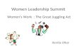 Women Leadership Summit Women's Work : The Great Juggling Act Kavita Dhar.