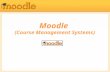 Moodle (Course Management Systems). Moodle Basics In this Lecture, we’ll cover the basics of the Moodle interface and some of the options you have when.