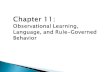 Chapter 11: Observational Learning, Language, and Rule-Governed Behavior.