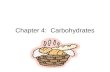Chapter 4: Carbohydrates Carbohydrate Body’s favorite source of energy Consists of Monosaccharides, Disaccharides, & Poly- saccharides Protein sparing.