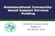 Noneducational Community-based Support Services Funding Education Service Center Region 11 Fort Worth, Texas.