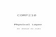 COMP210 Physical Layer Dr Ahmad Al-Zubi. The Physical Layer The Physical Layer performs bit by bit transmission of the frames given to it by the Data.
