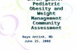 CATCH grant: Pediatric Obesity and Weight Management Community Assessment Naya Antink, MD June 25, 2008.