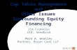 1 Cap Table Management and Other Issues Surrounding Equity Financing Jim Franklin CEO, SendGrid Mark W. Weakley Partner, Bryan Cave LLP.