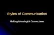 Styles of Communication Making Meaningful Connections.