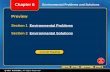 Chapter 6 Preview Section 1 Environmental ProblemsEnvironmental Problems Section 2 Environmental SolutionsEnvironmental Solutions Environmental Problems.