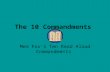 The 10 Commandments Mem Fox’s Ten Read Aloud Commandments.
