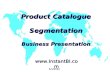 Product Catalogue Segmentation Business Presentation 1/1/2012 .