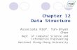 Chapter 12 Data Structure Associate Prof. Yuh-Shyan Chen Dept. of Computer Science and Information Engineering National Chung-Cheng University.