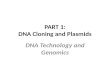 PART 1: DNA Cloning and Plasmids DNA Technology and Genomics.