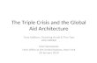 The Triple Crisis and the Global Aid Architecture Tony Addison, Channing Arndt & Finn Tarp UNU-WIDER UNU Worldwide UNU Office at the United Nations, New.