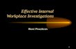 1 Effective Internal Workplace Investigations Best Practices.