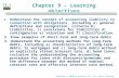 IX.1 Chapter 9 – Learning objectives 1. Understand the concept of accounting liability in connection with obligations, including a) general definitions.
