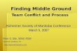 Finding Middle Ground Team Conflict and Process Alzheimer Society of Manitoba Conference March 5, 2007 Peter S. Silin, MSW, RSW Diamond Geriatrics, Inc.