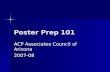 Poster Prep 101 ACP Associates Council of Arizona 2007-08.