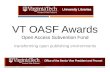 VT OASF Awards Open Access Subvention Fund transforming open publishing environments.