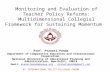 Monitoring and Evaluation of Teacher Policy Reforms: Multidimensional Collegial Framework for Sustaining Momentum Prof. Pranati Panda Department of Comparative.