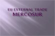 EU - MERCOSUR trade relations are in the form of bilateral ties and multilateral co-operation within the framework of WTO.  Mercosur: Argentina,