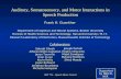 HST 722 – Speech Motor Control1 Auditory, Somatosensory, and Motor Interactions in Speech Production Supported by NIDCD, NSF. Frank H. Guenther Department.